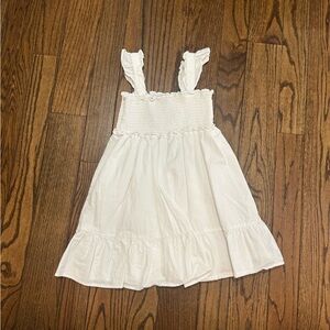 Janie and Jack white smocked sundress- Size 7